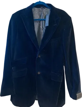 '00s Banana Republic Men's Navy Velvet Blazer NWT by Banana Republic