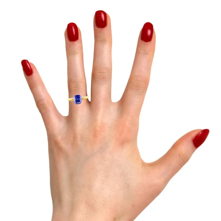 1.17 Carat Unset Loose Unmounted Cushion Shaped Tanzanite Gemstone