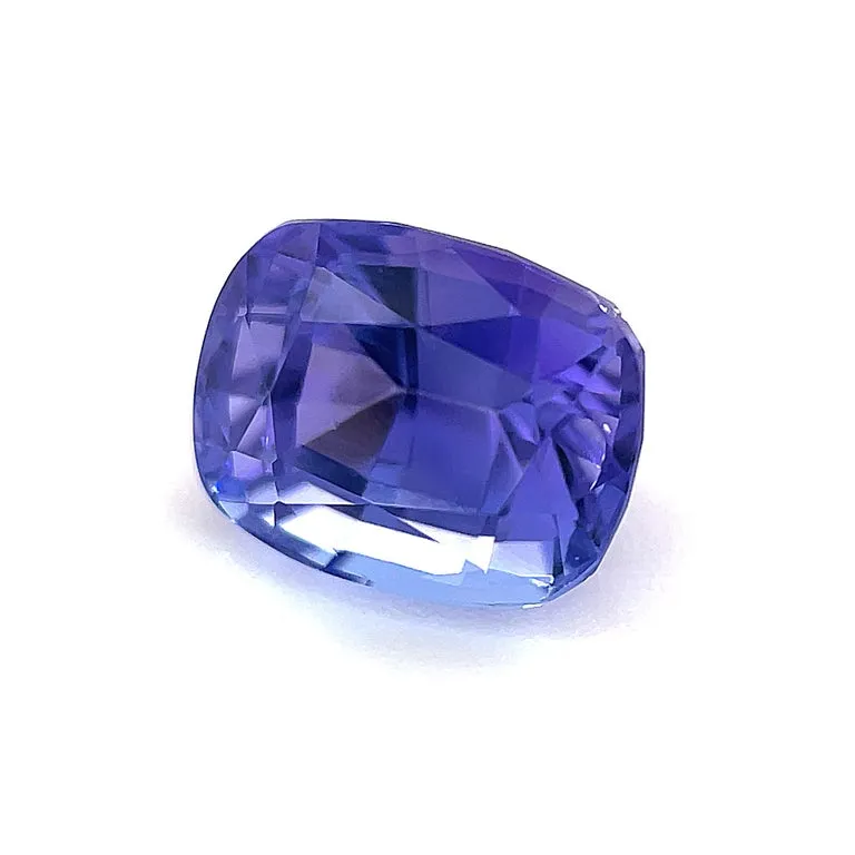 1.17 Carat Unset Loose Unmounted Cushion Shaped Tanzanite Gemstone