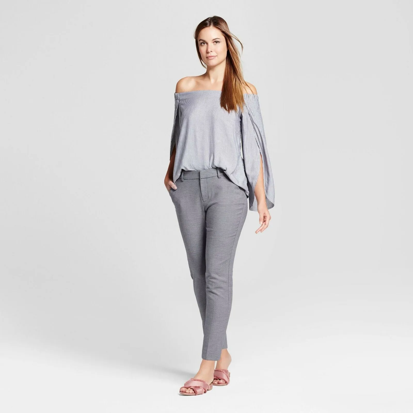 A New Day Women's Straight Leg Slim Ankle Dress Pants