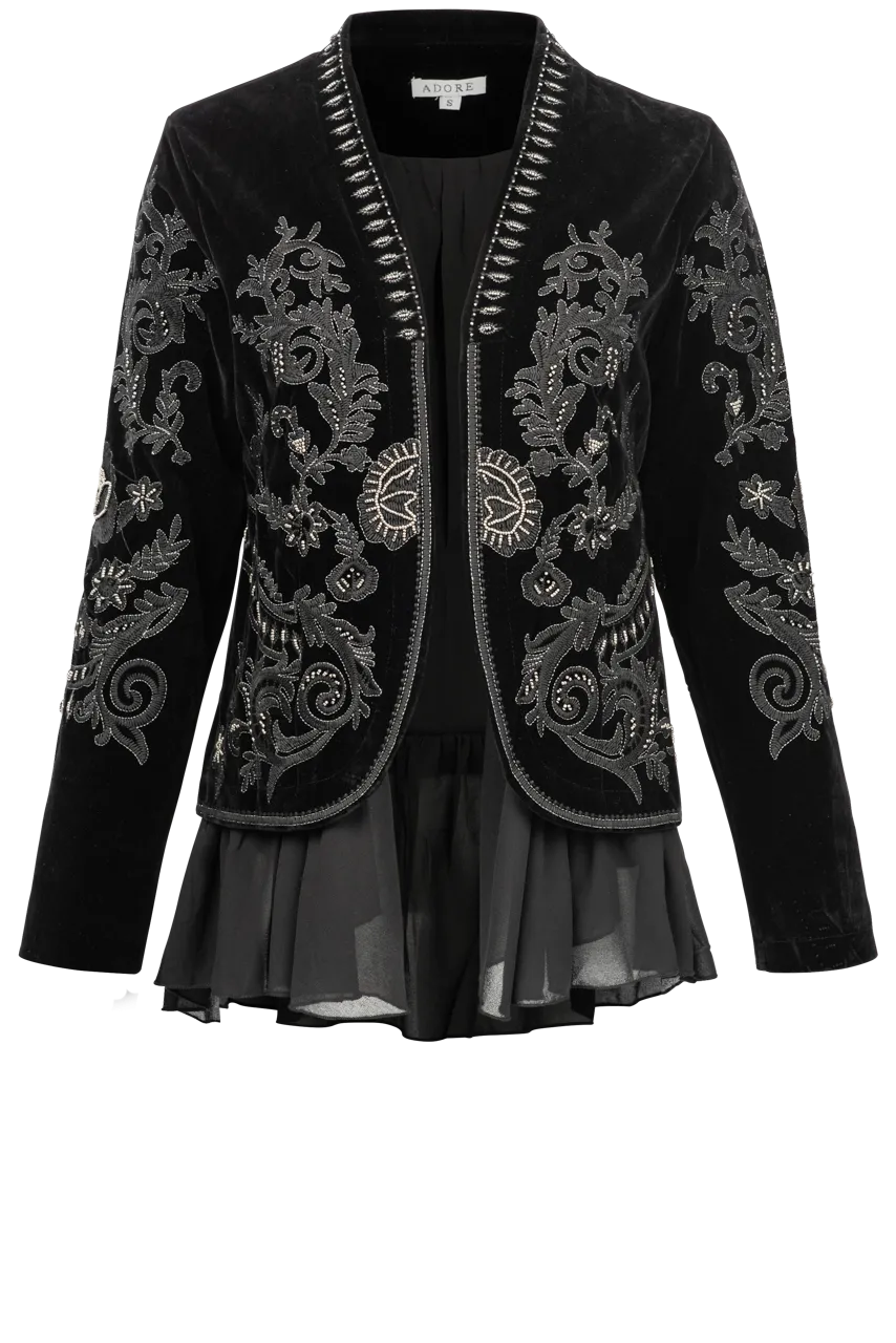 Adore Velvet Embroidered Jacket