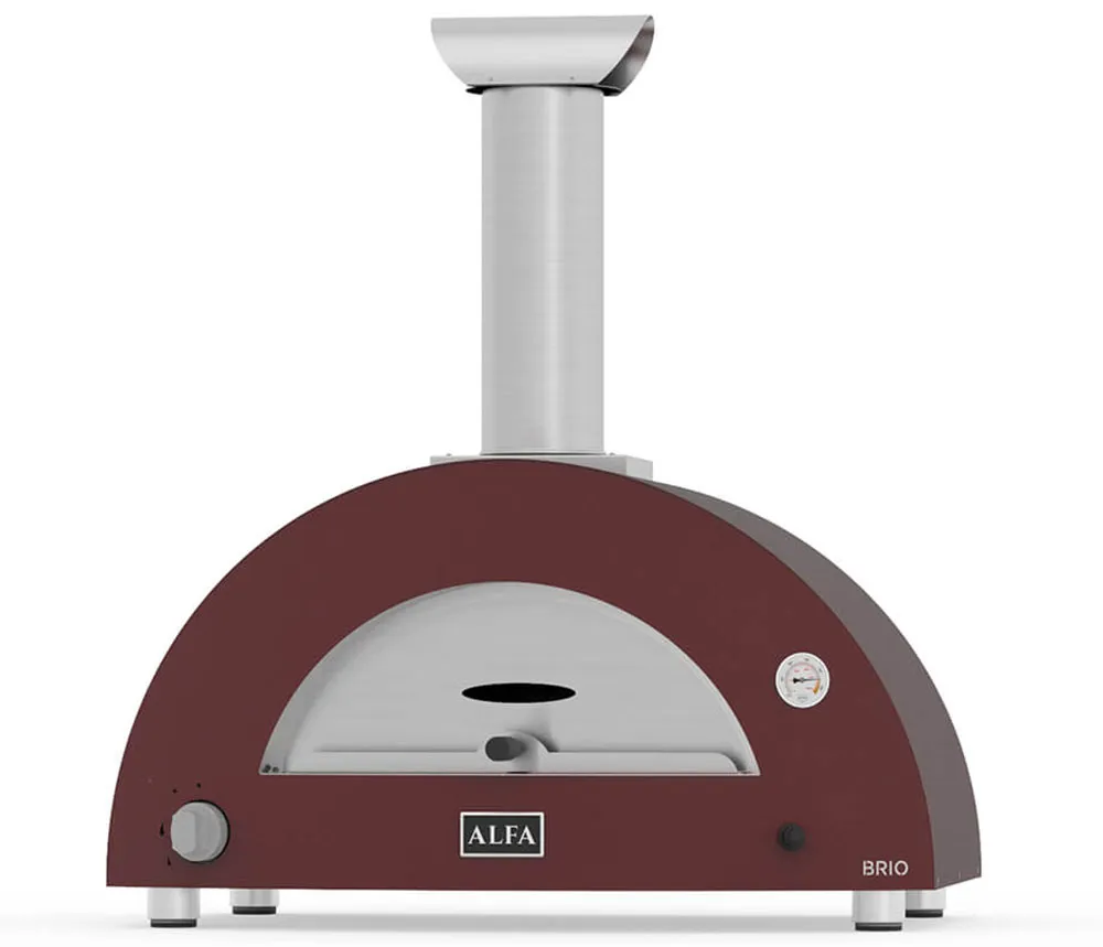 Alfa Brio Antique Red Countertop Outdoor Pizza Oven