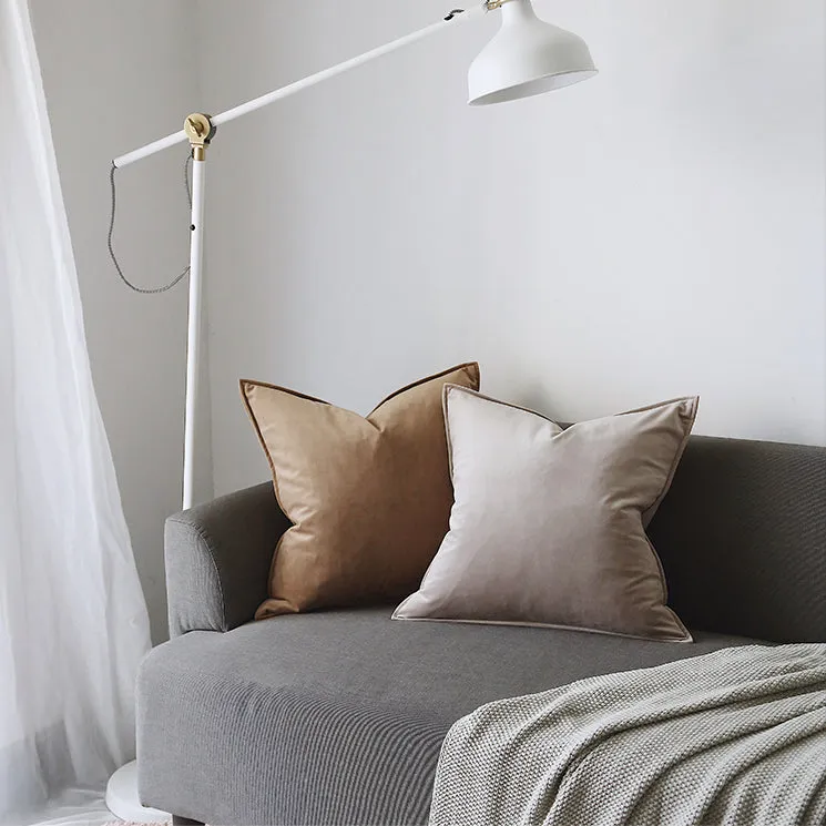 Anais Velvet Plain Throw Cushions