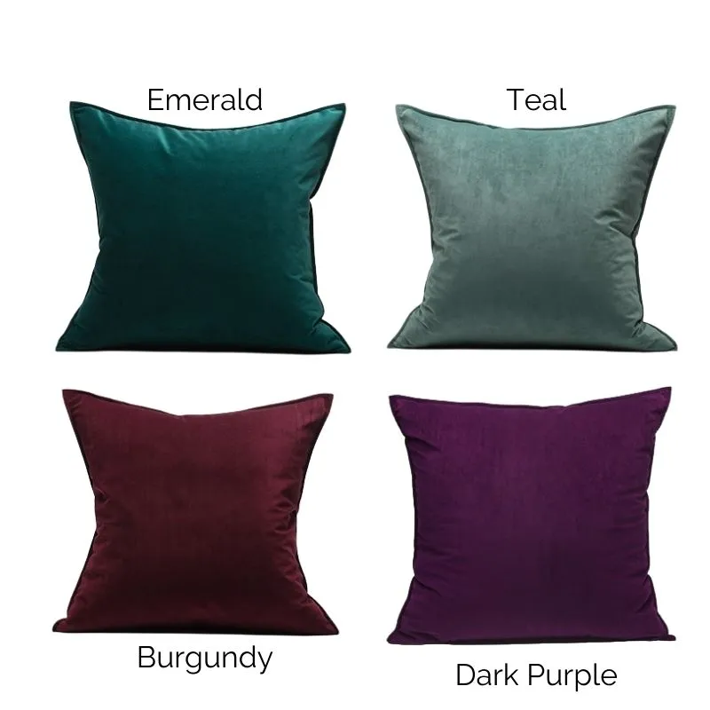 Anais Velvet Plain Throw Cushions