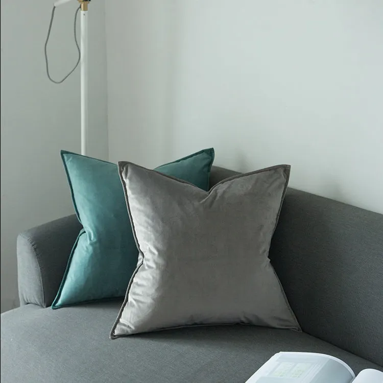 Anais Velvet Plain Throw Cushions