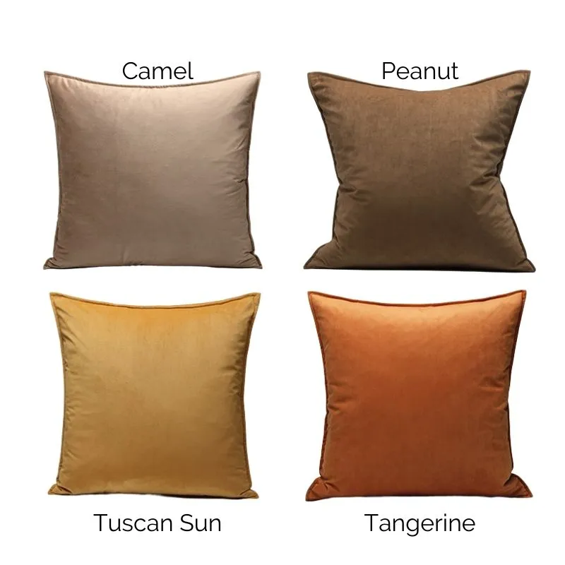 Anais Velvet Plain Throw Cushions