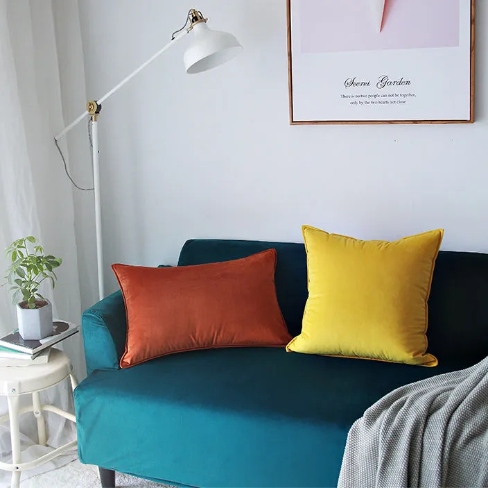 Anais Velvet Plain Throw Cushions