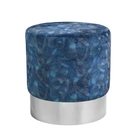 Aria Silver Ottoman