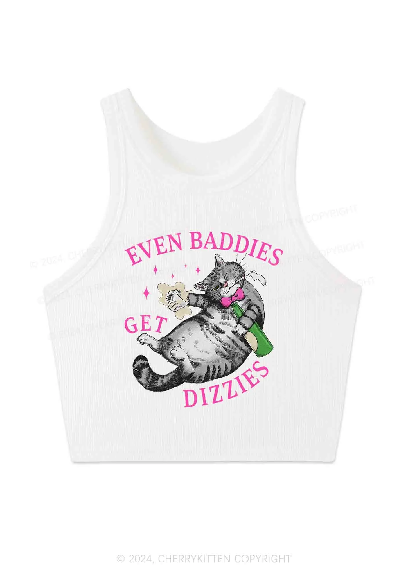 Baddies Get Dizzies Y2K Crop Tank Top Cherrykitten