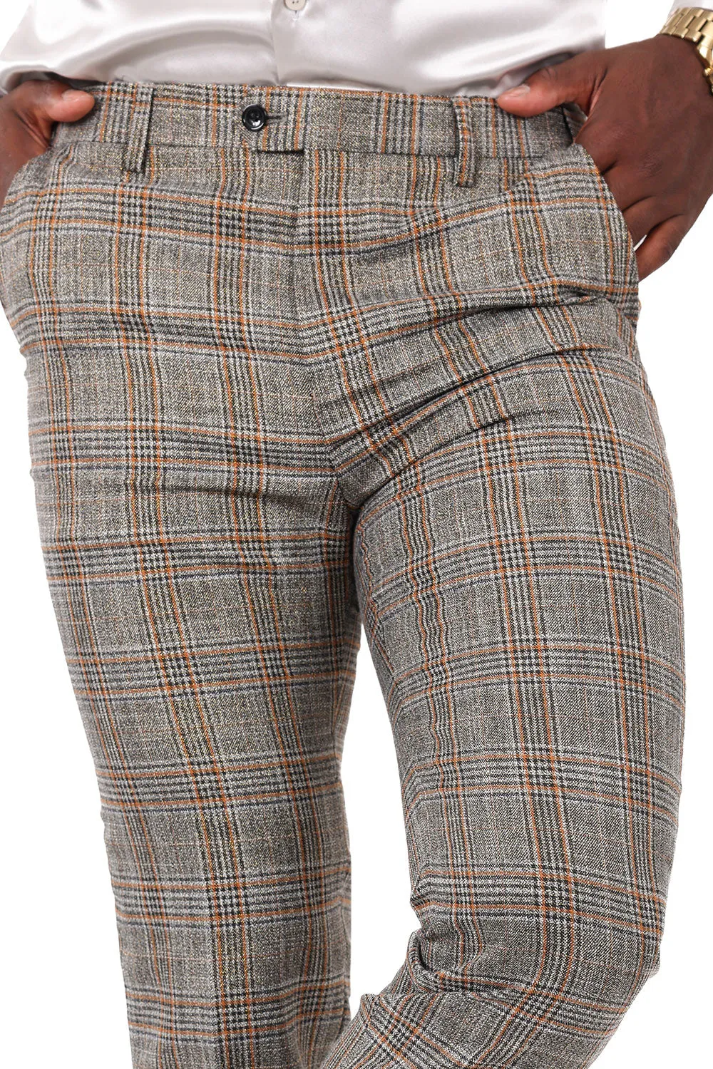 Barabas Binondo 2CP188 Chino Slim Fit Pants Mocha/Gold