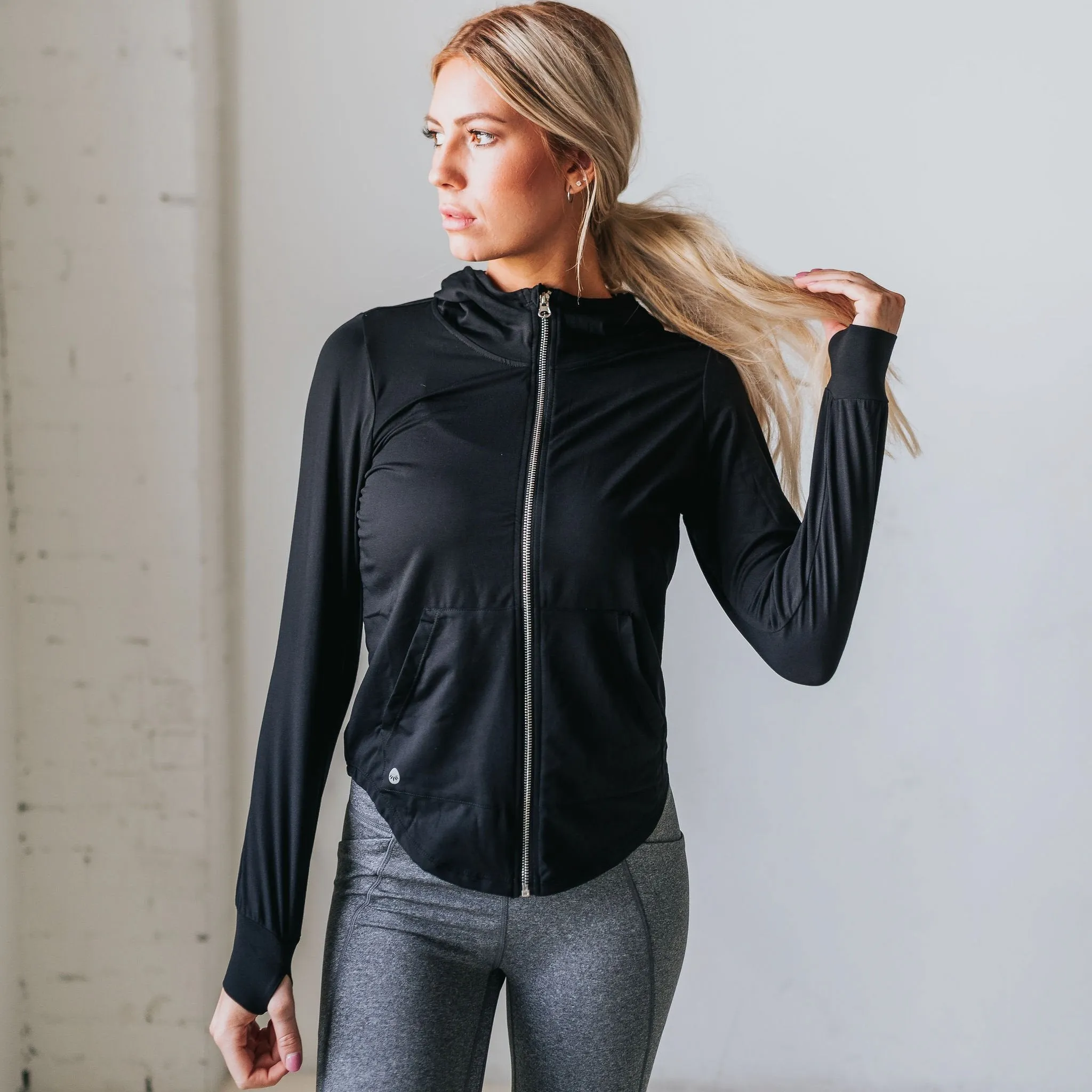 Bestie Zip Up Hoodie - Black