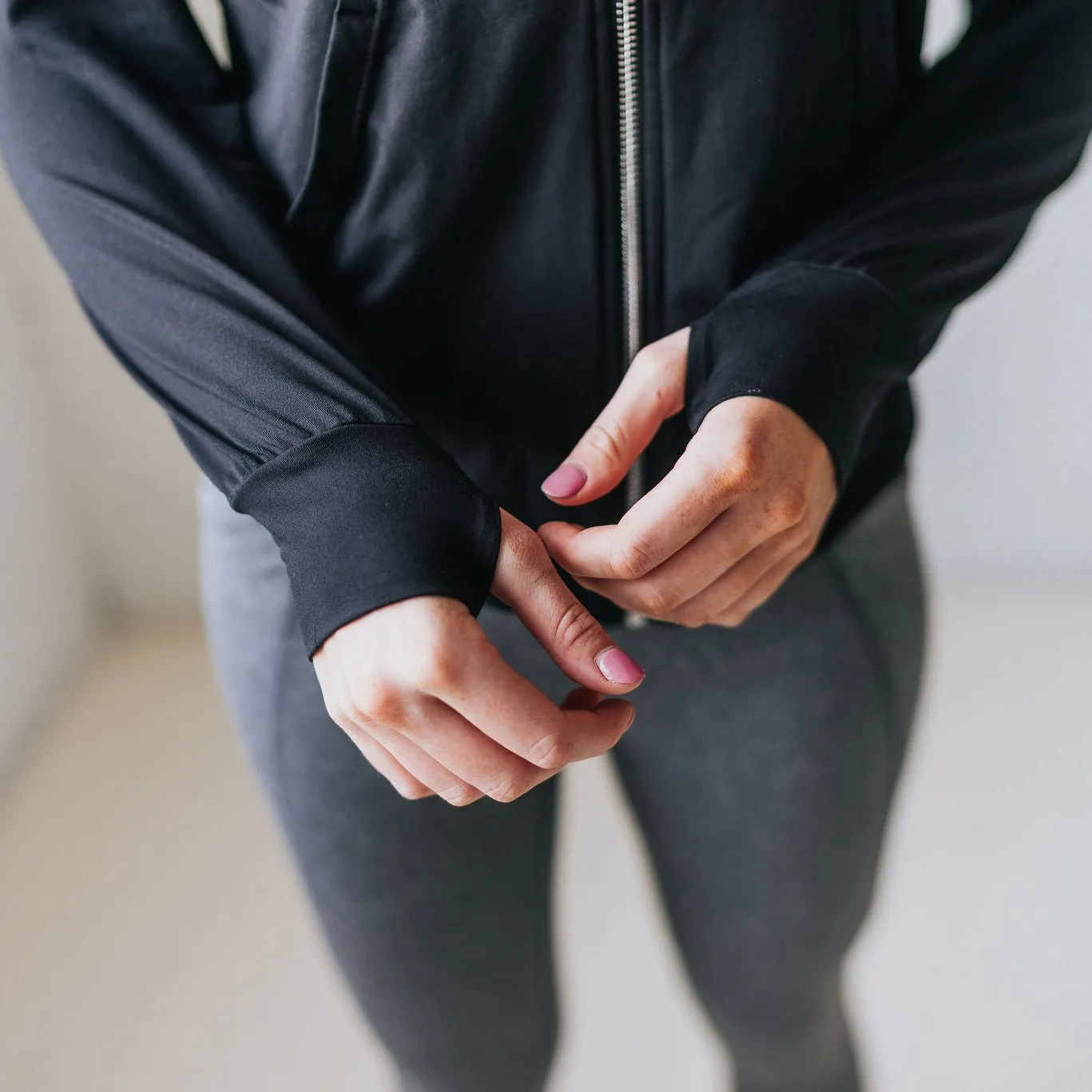 Bestie Zip Up Hoodie - Black