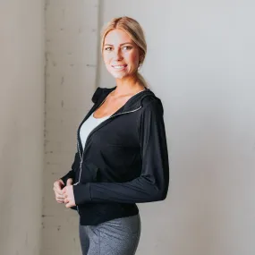 Bestie Zip Up Hoodie - Black