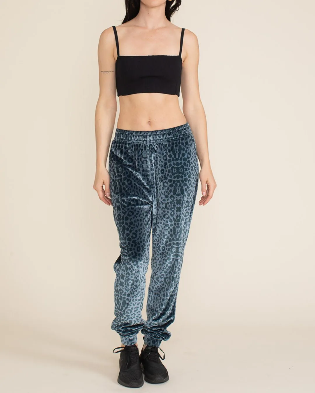 Black Panther Velvet Jogger | Women's