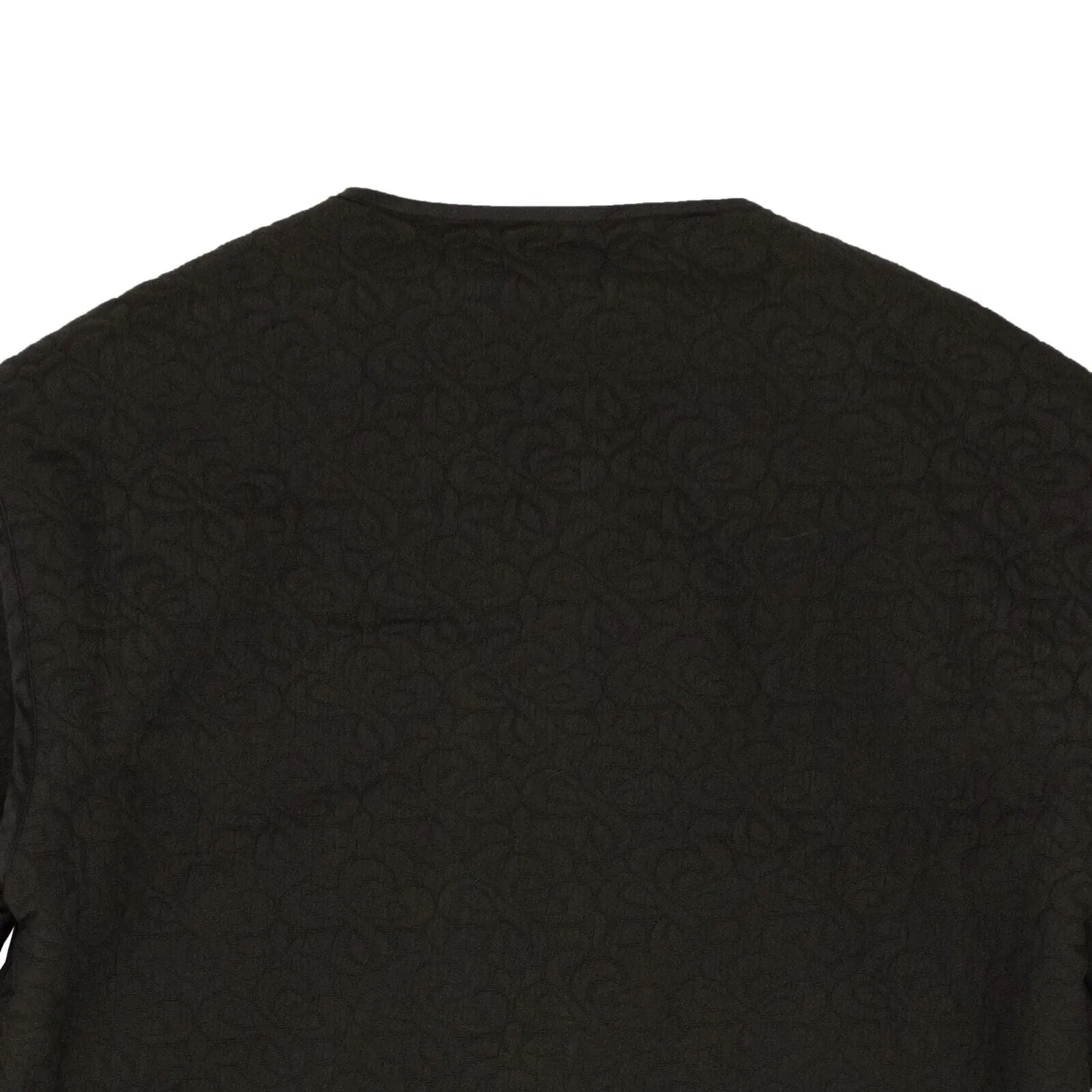 Black Polyester Solid Quilted Jacket