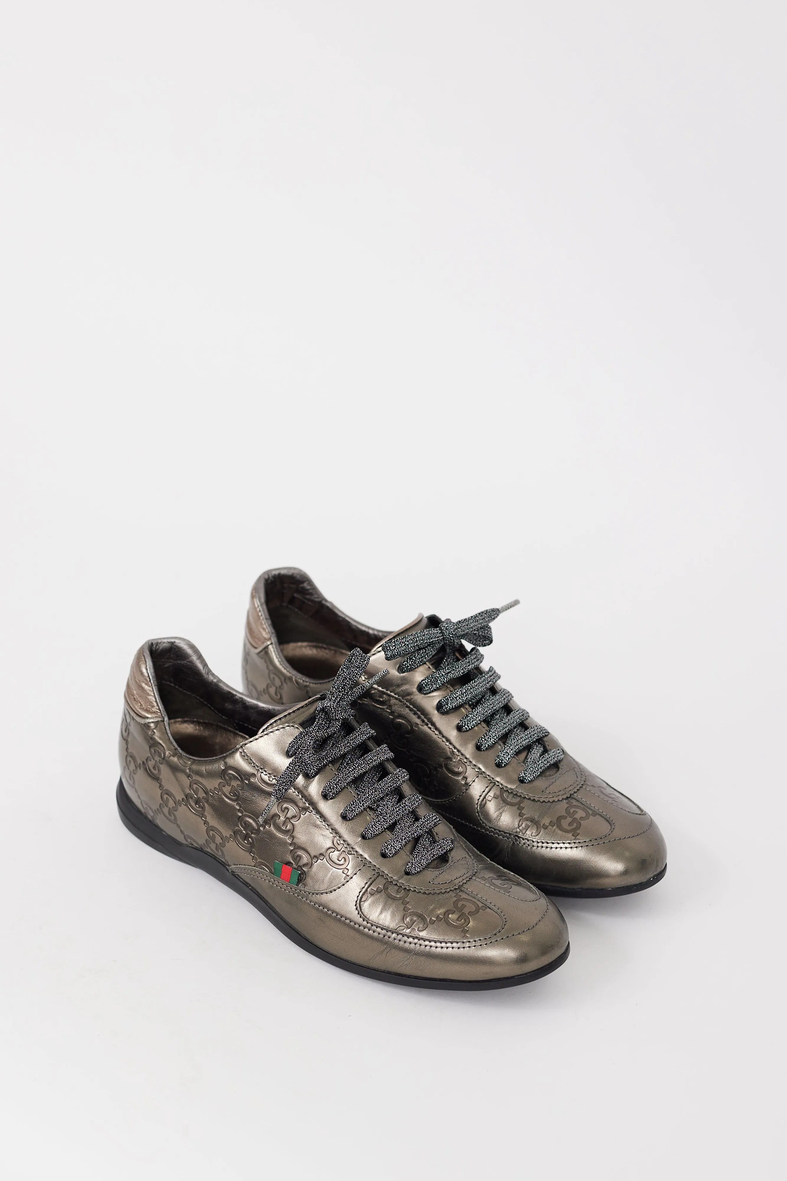 Bronze Leather Guccissima Sneaker