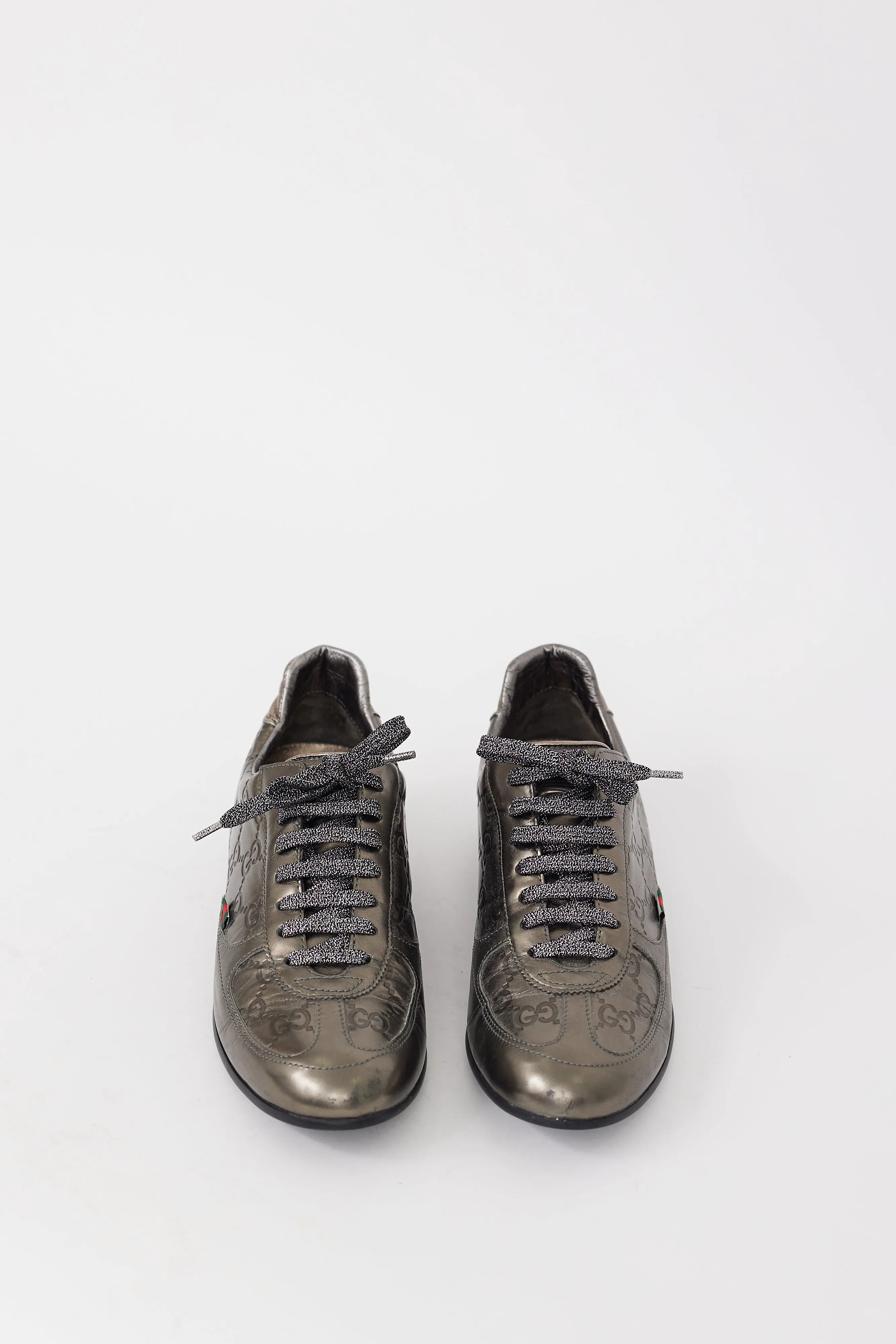 Bronze Leather Guccissima Sneaker