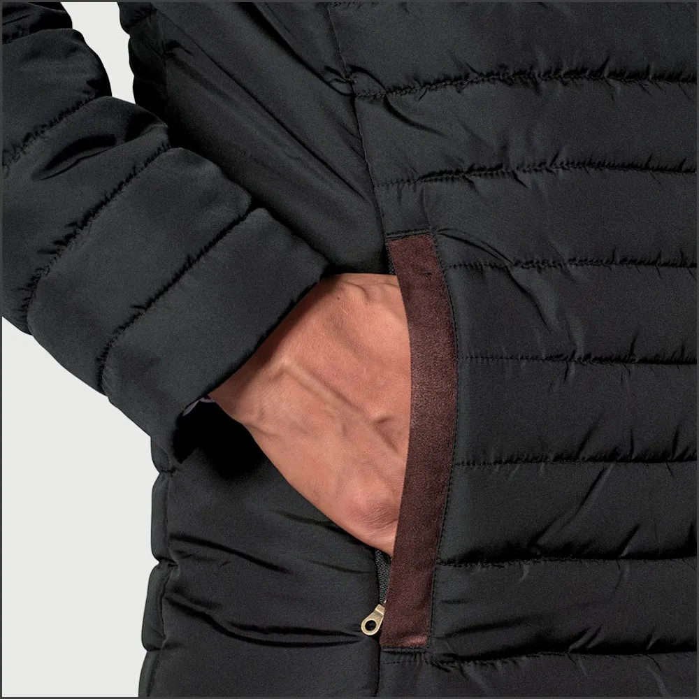 Brook Taverner Orlando Black Quilted Puffer Jacket Casual==