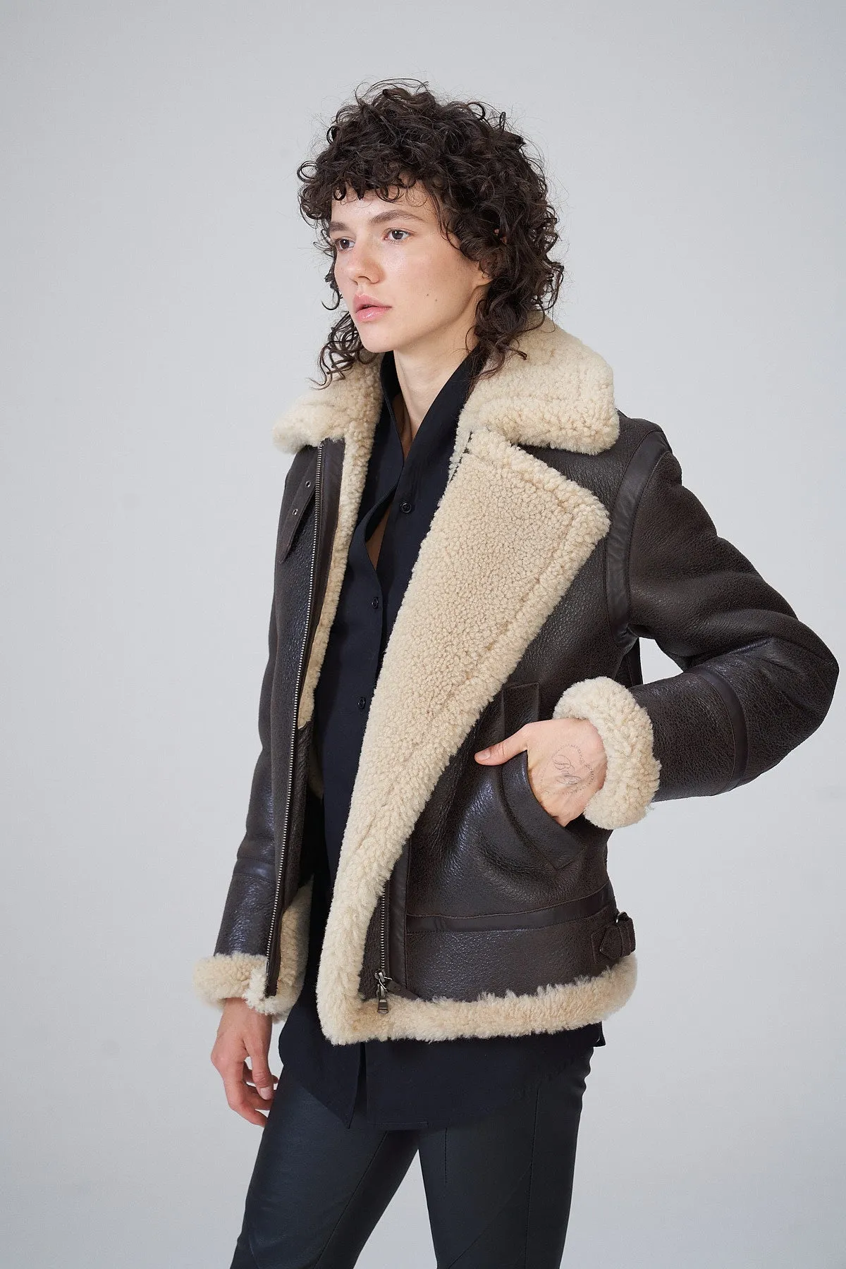 Brown Shearling Jacket