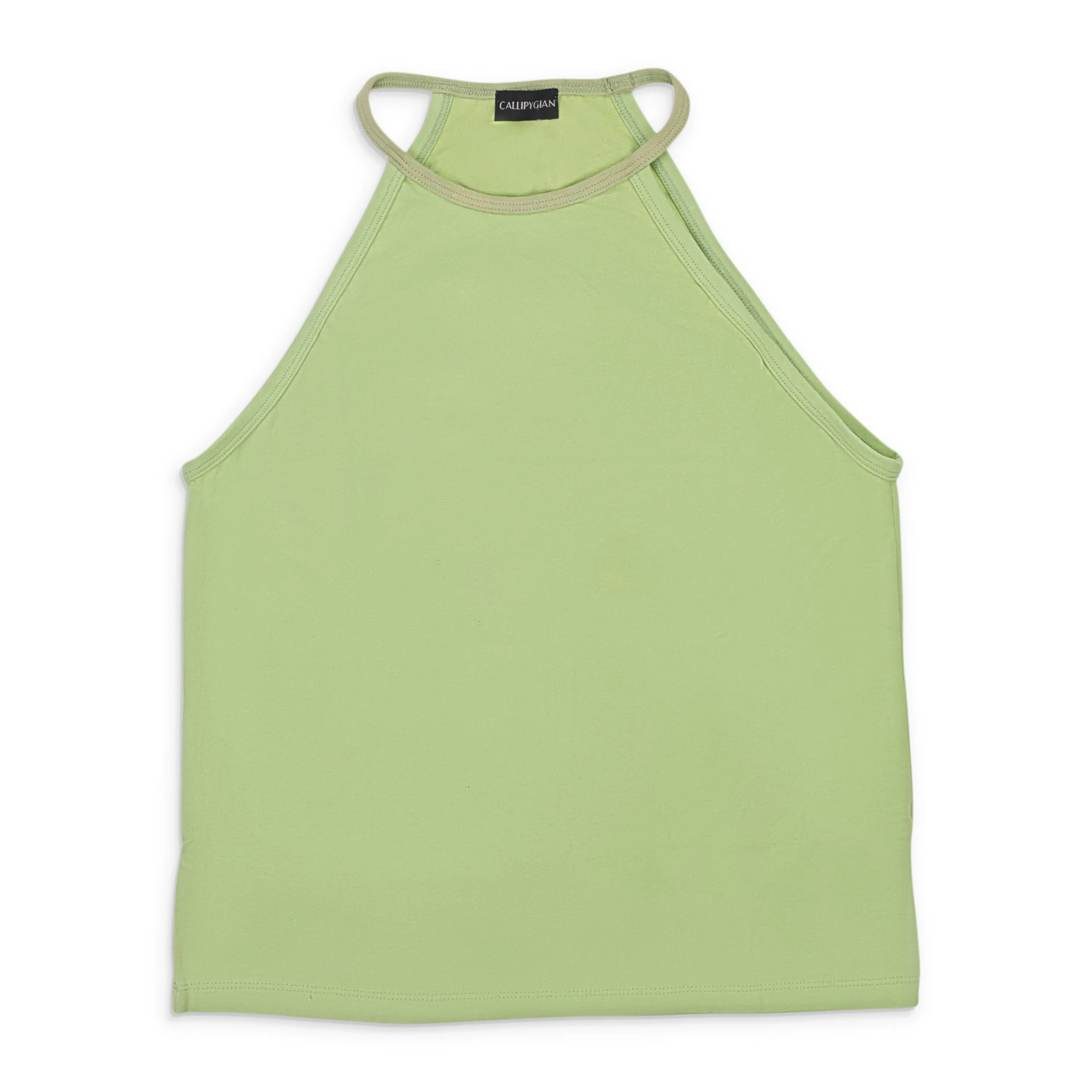 CALLIPYGIAN HALTER KIWI GREEN TANK
