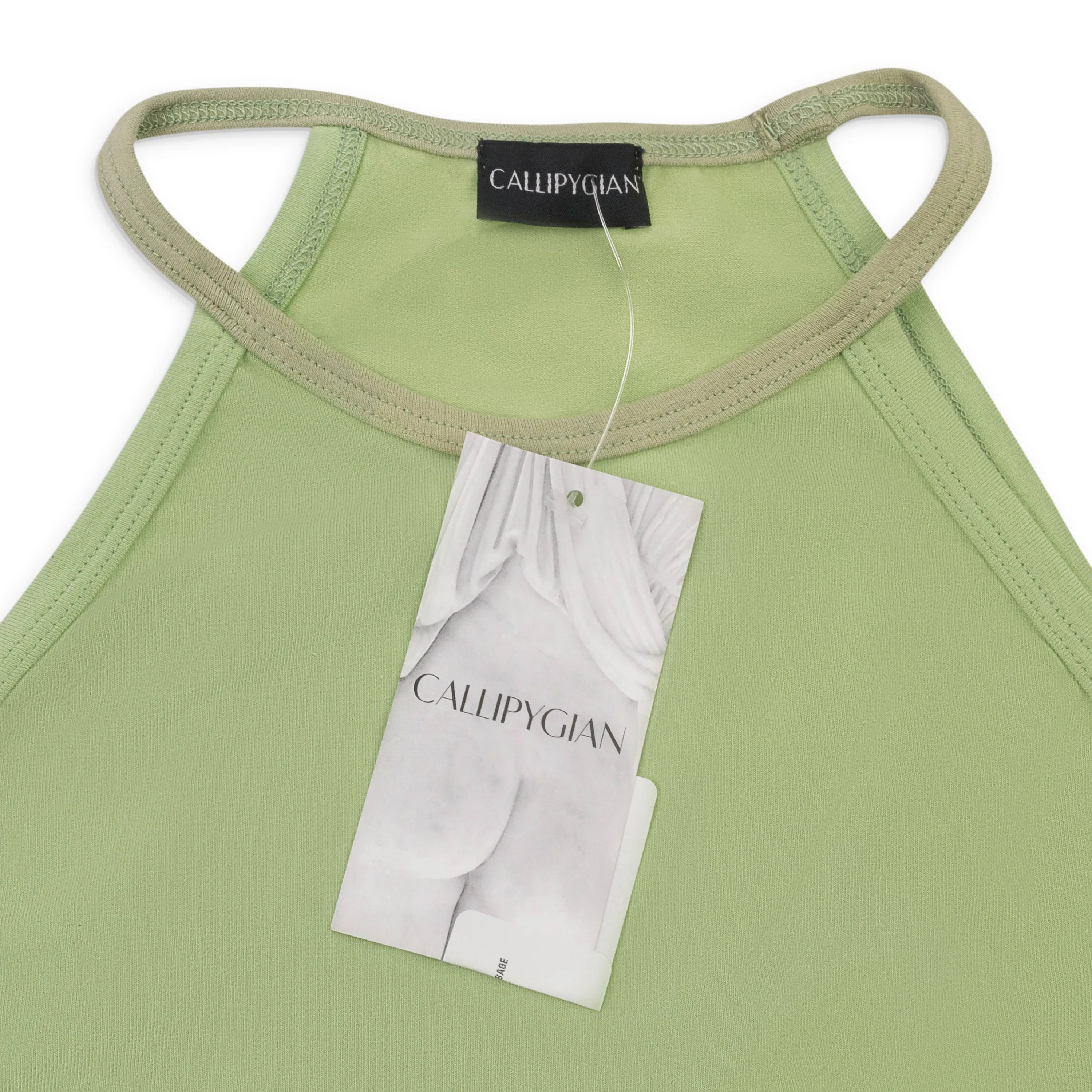 CALLIPYGIAN HALTER KIWI GREEN TANK