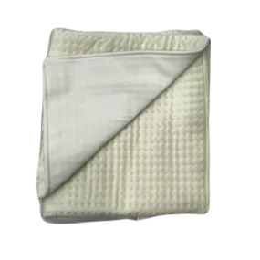 Carmina Ivory Velvet Quilted Blanket