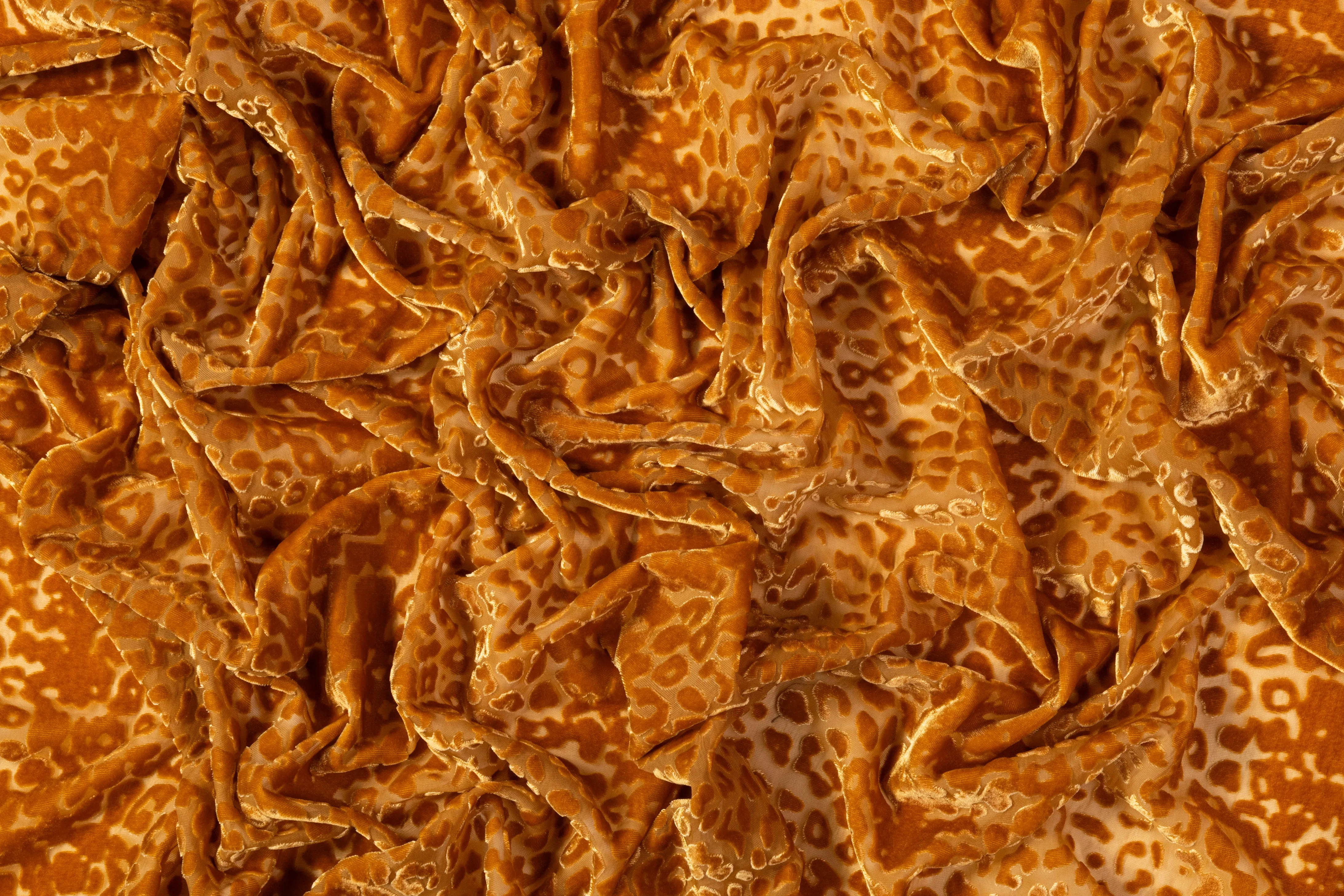 Cheetah Velvet Burnout - Copper