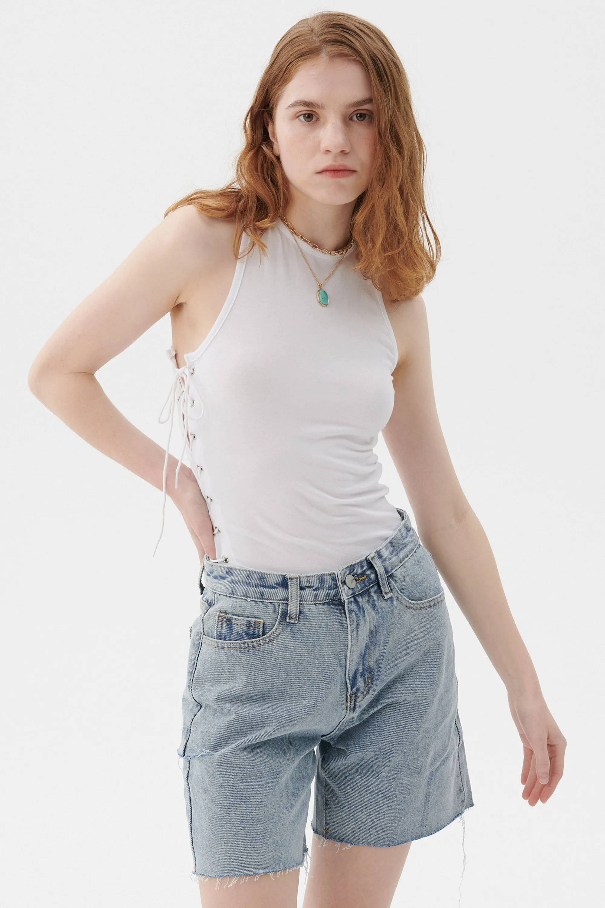 Eli Lace-up Tank Top