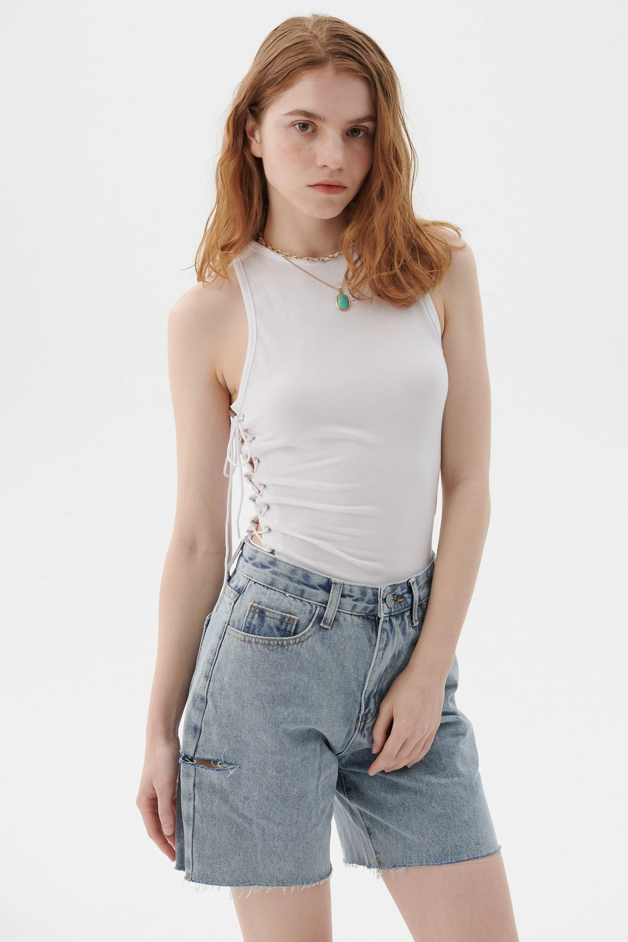 Eli Lace-up Tank Top