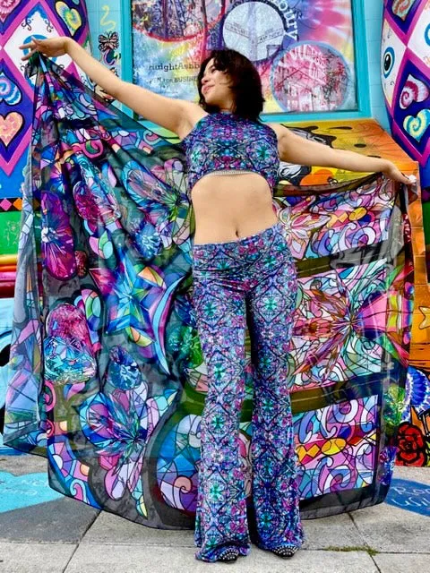 Ellie Paisley Velvet Slim Bells #1