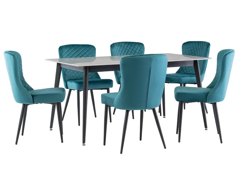 Hadley Quilted Velvet Dining Chairs