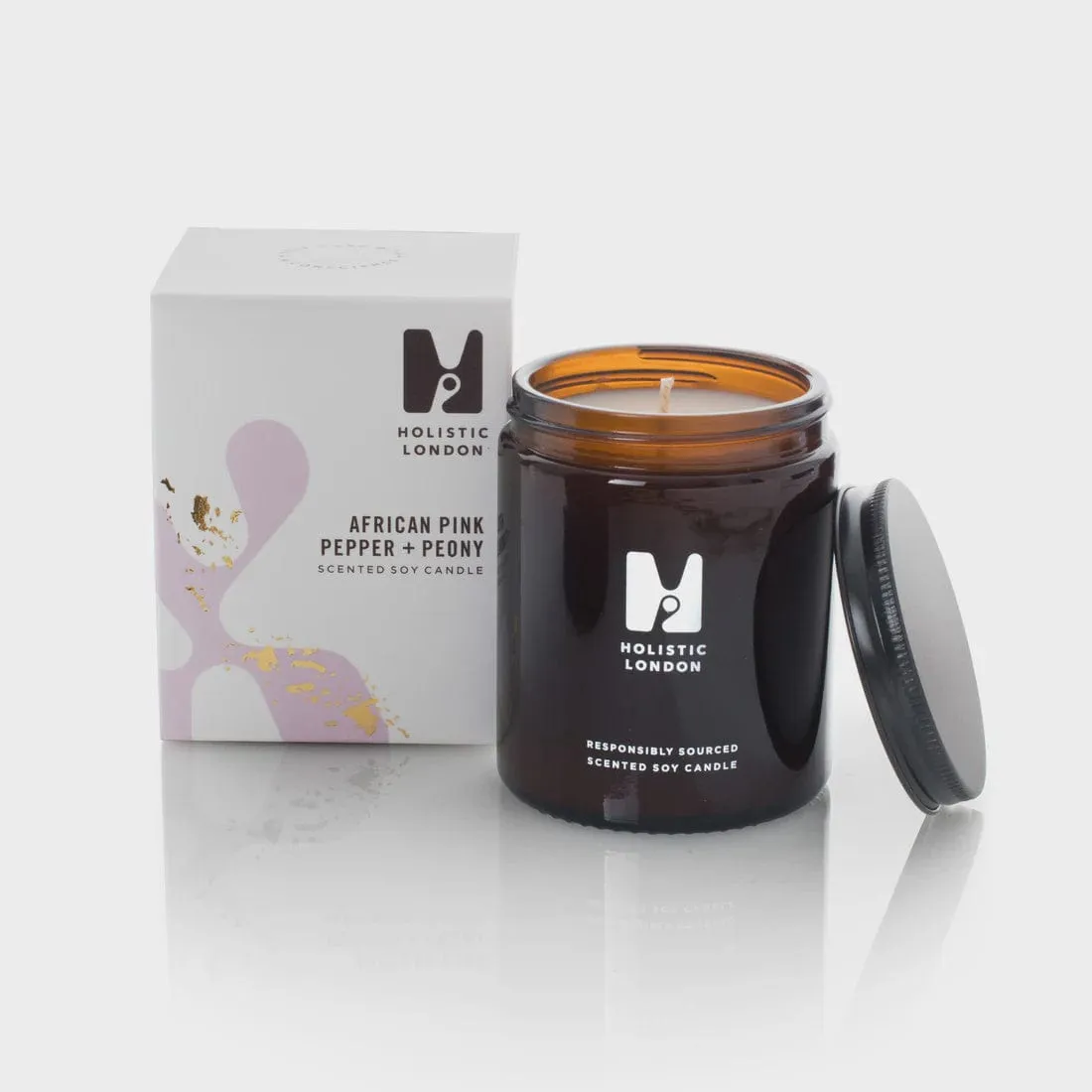 Holistic London African Pink Pepper   Peony Scented Candle