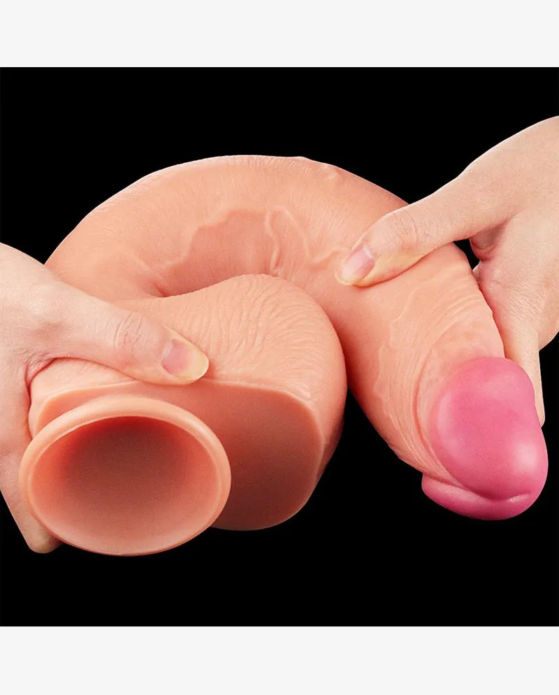 Huge Dual Density Silicone Realistic Dildo with Suction Cup