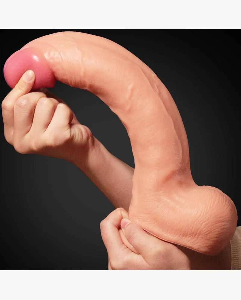 Huge Dual Density Silicone Realistic Dildo with Suction Cup