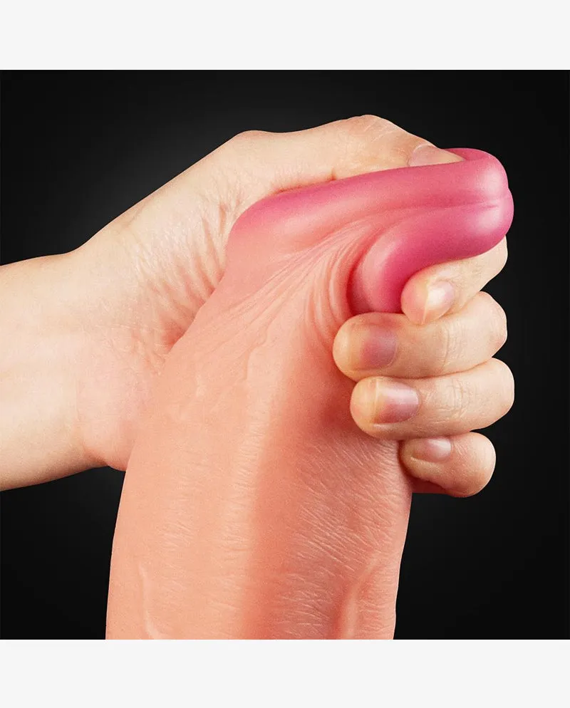 Huge Dual Density Silicone Realistic Dildo with Suction Cup