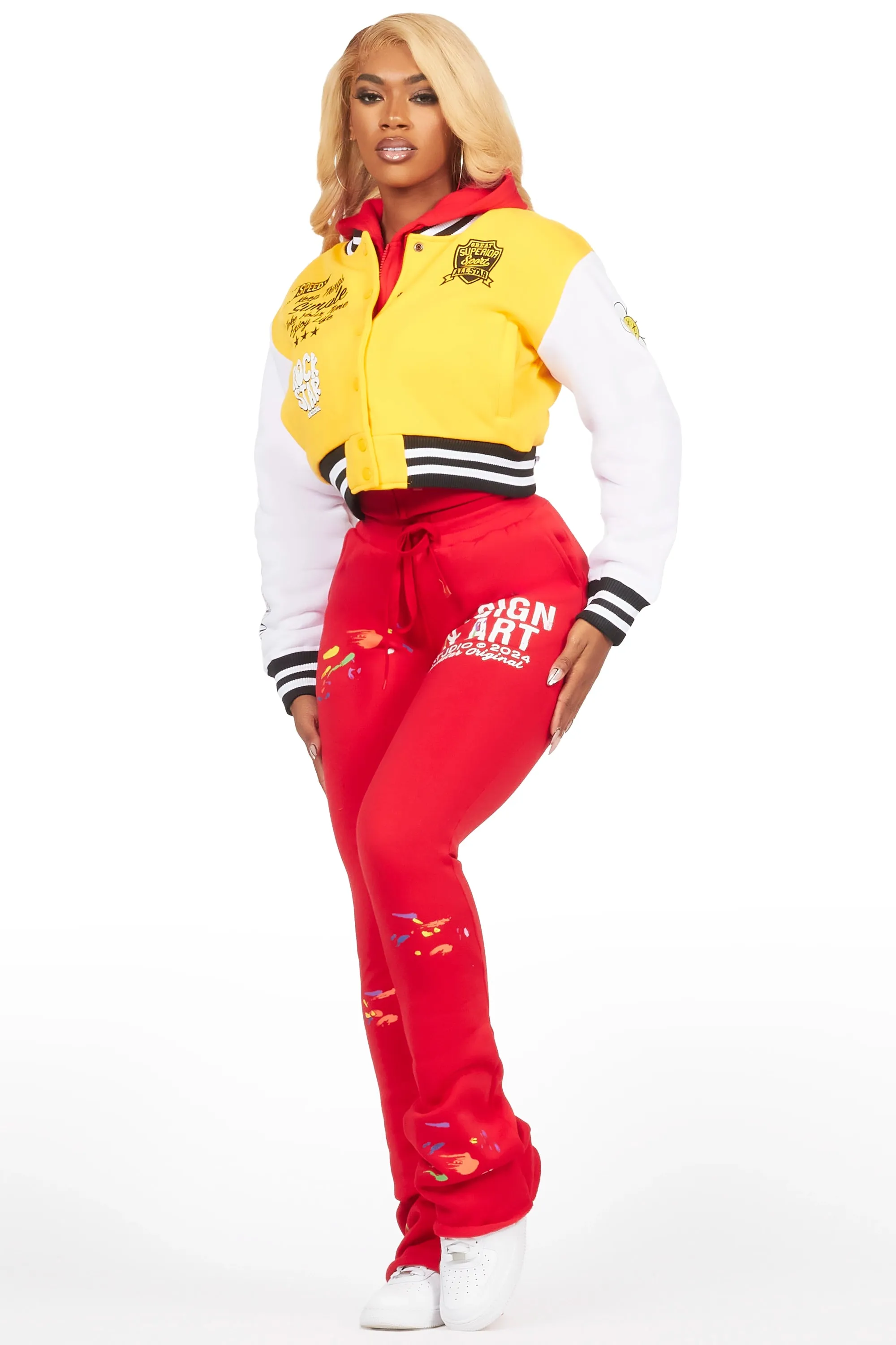 Krizia Gold Varsity Jacket