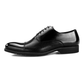Men Two Tones Breathable Lace Up Formal Shoes