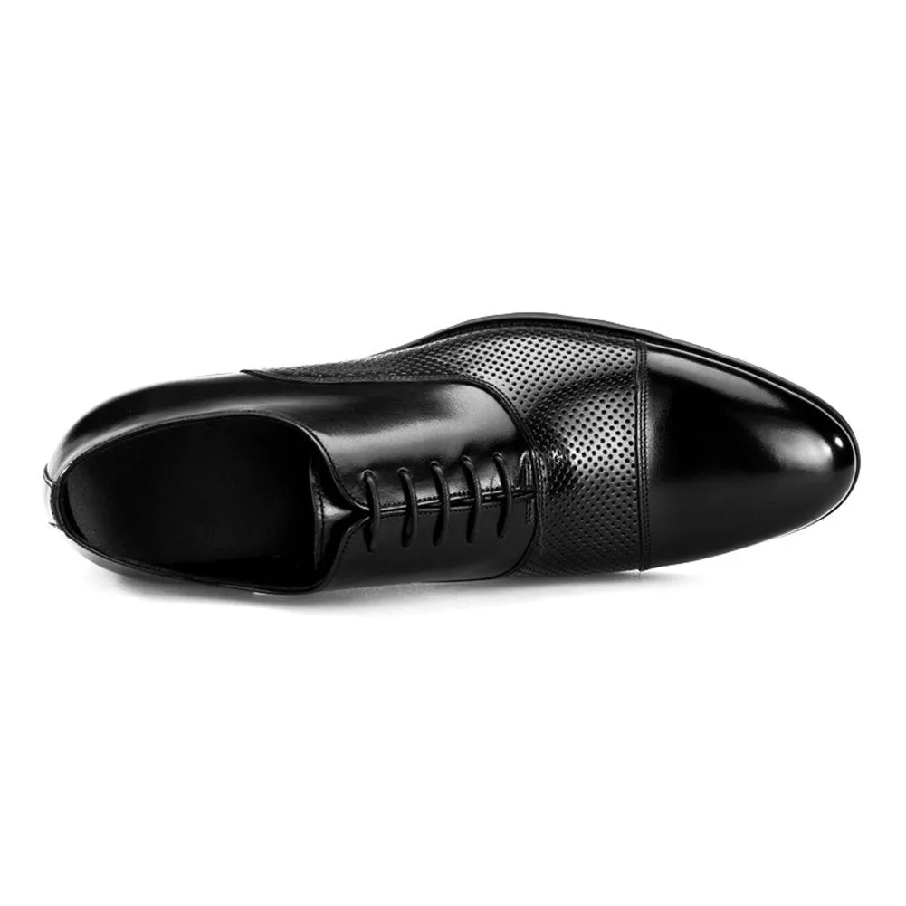Men Two Tones Breathable Lace Up Formal Shoes
