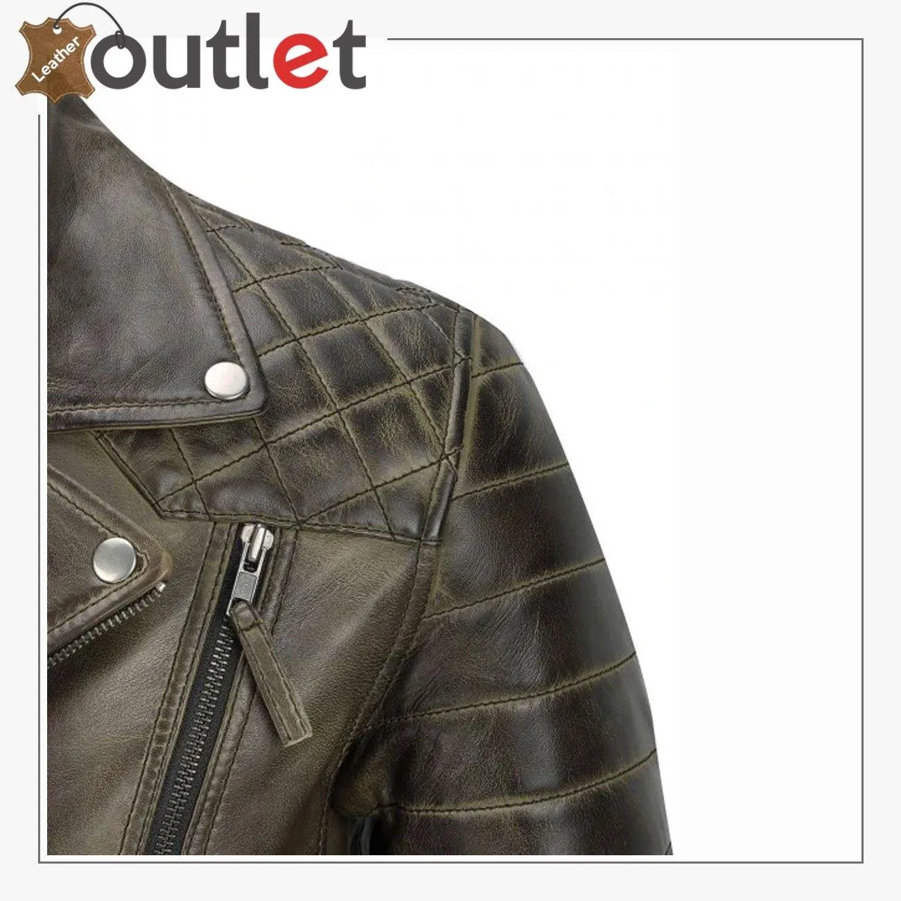 Men's Brown Sheep Leather Vintage Style Biker Jacket