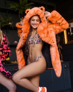 Neon Tiger Limited Edition Classic Faux Fur Coat | Women's