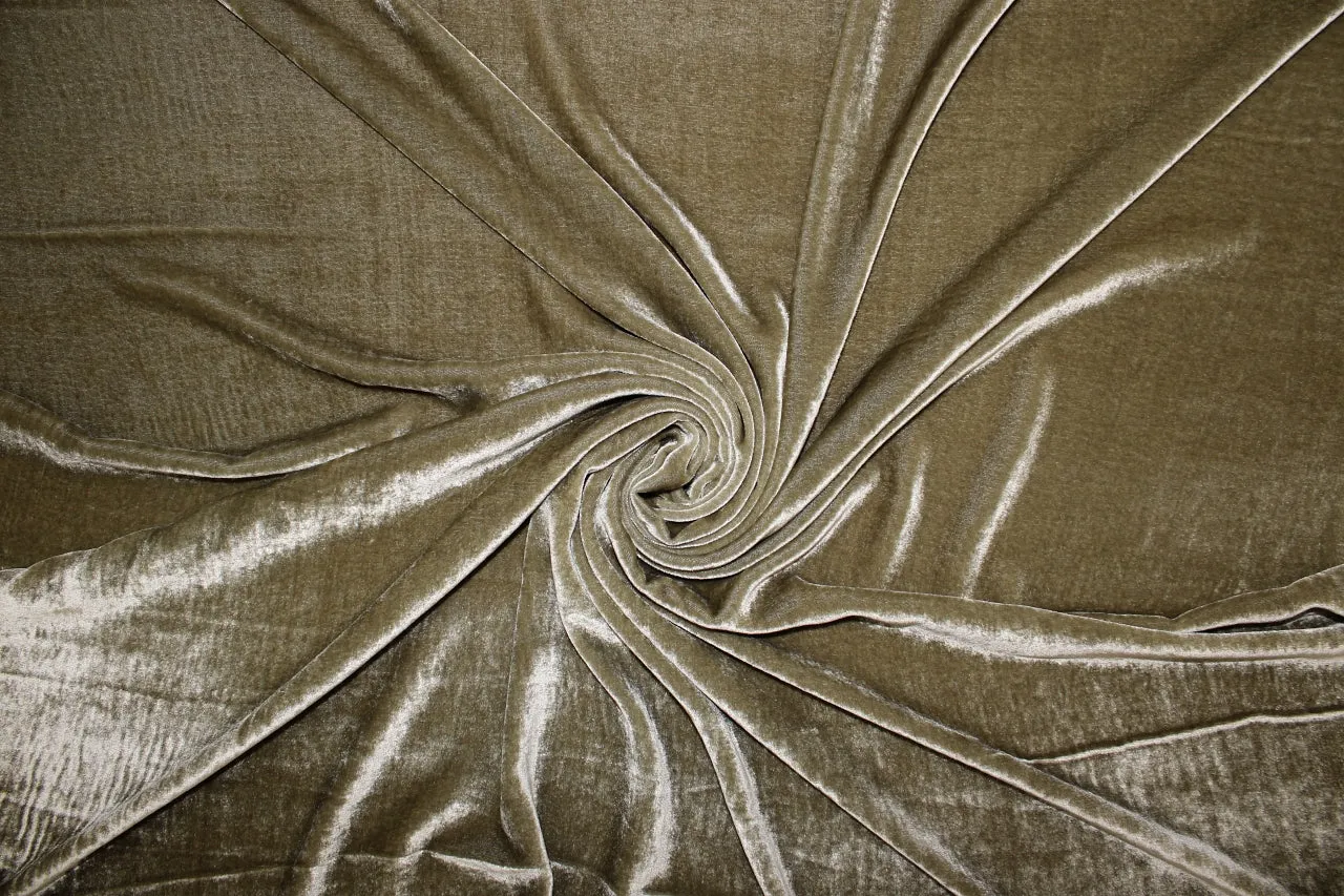 NY Designer Silk Velvet - Spring Moss