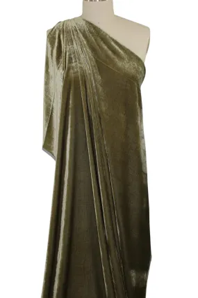 NY Designer Silk Velvet - Spring Moss