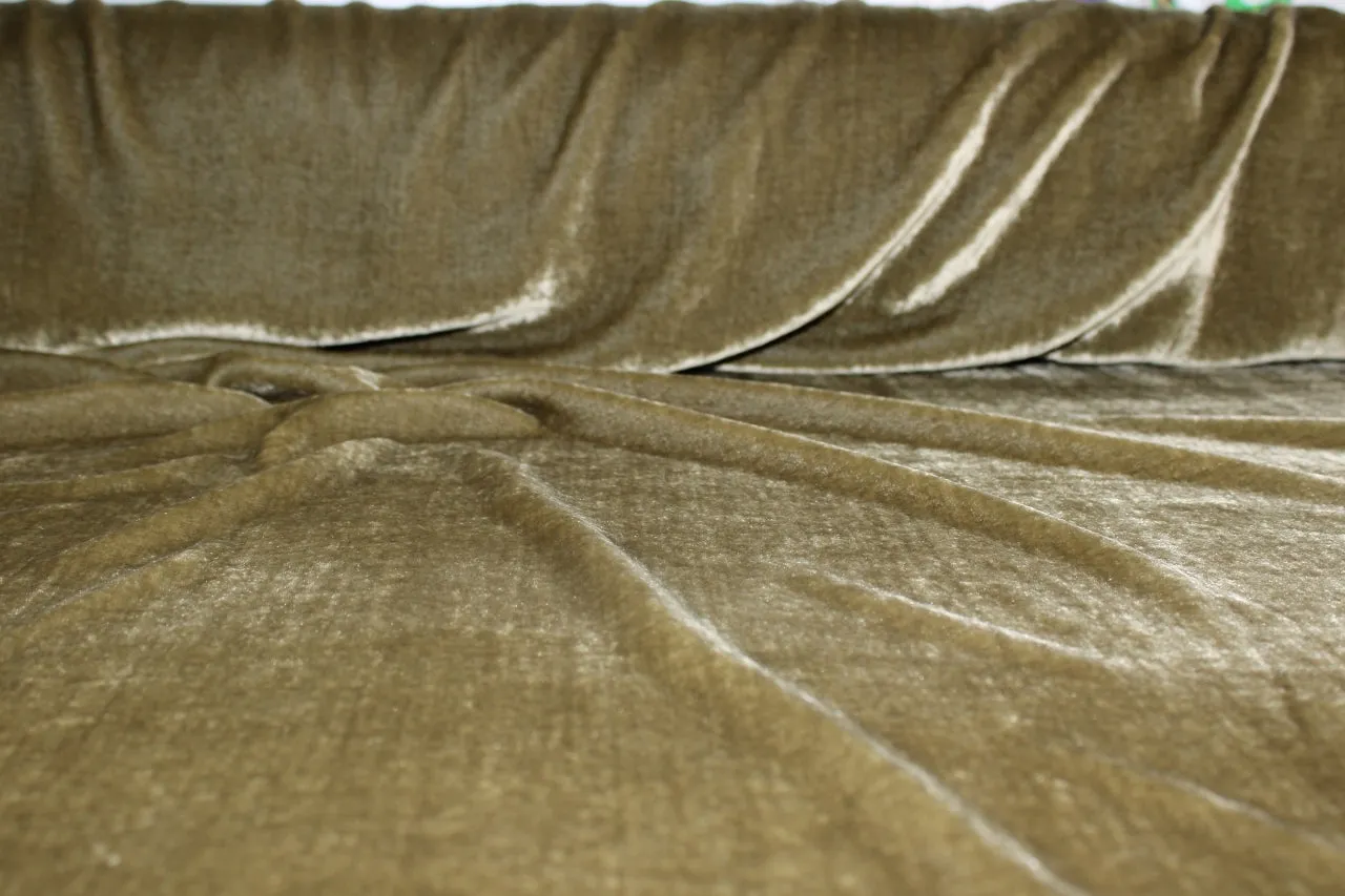 NY Designer Silk Velvet - Spring Moss