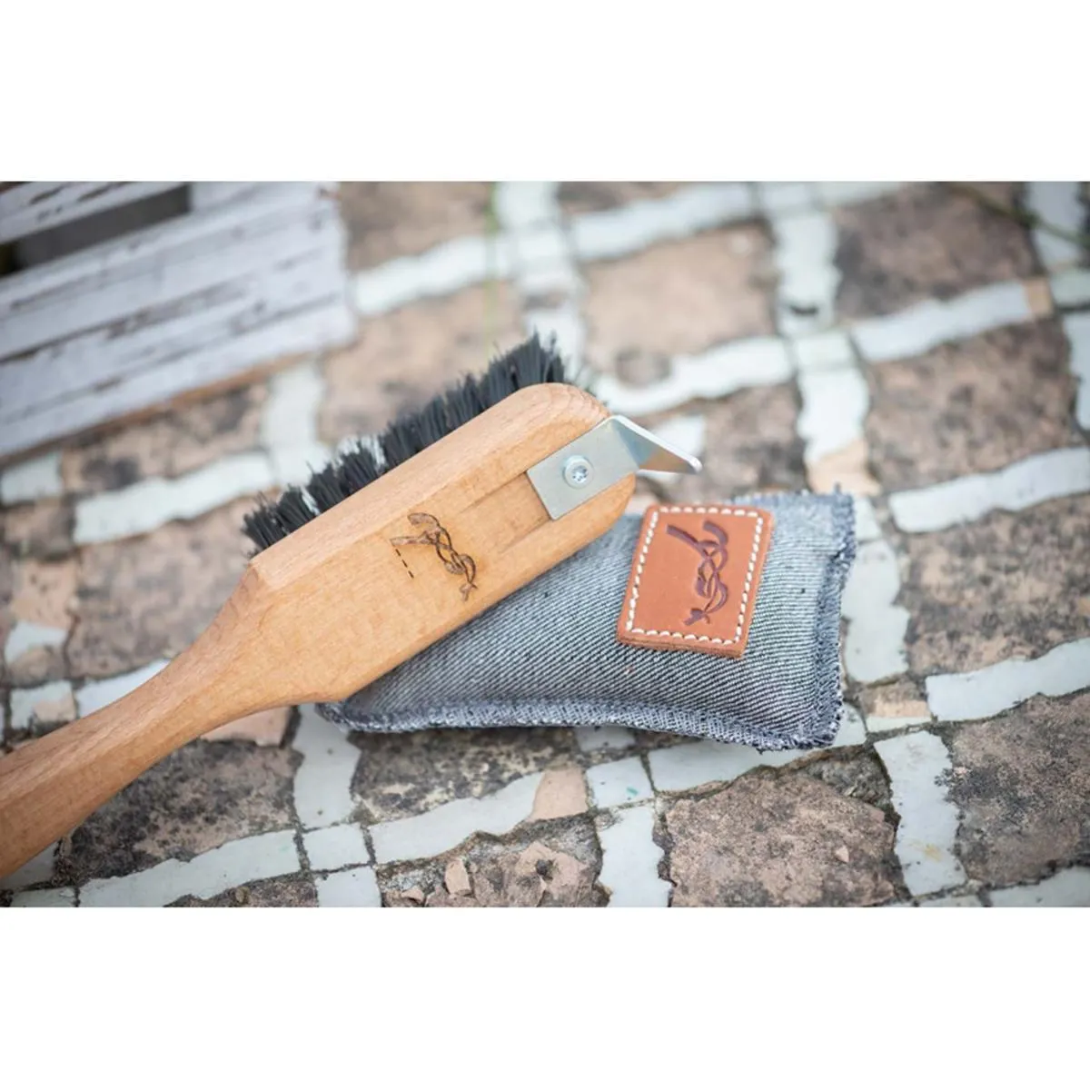 Penelope Wooden Hoof Pick with Brush