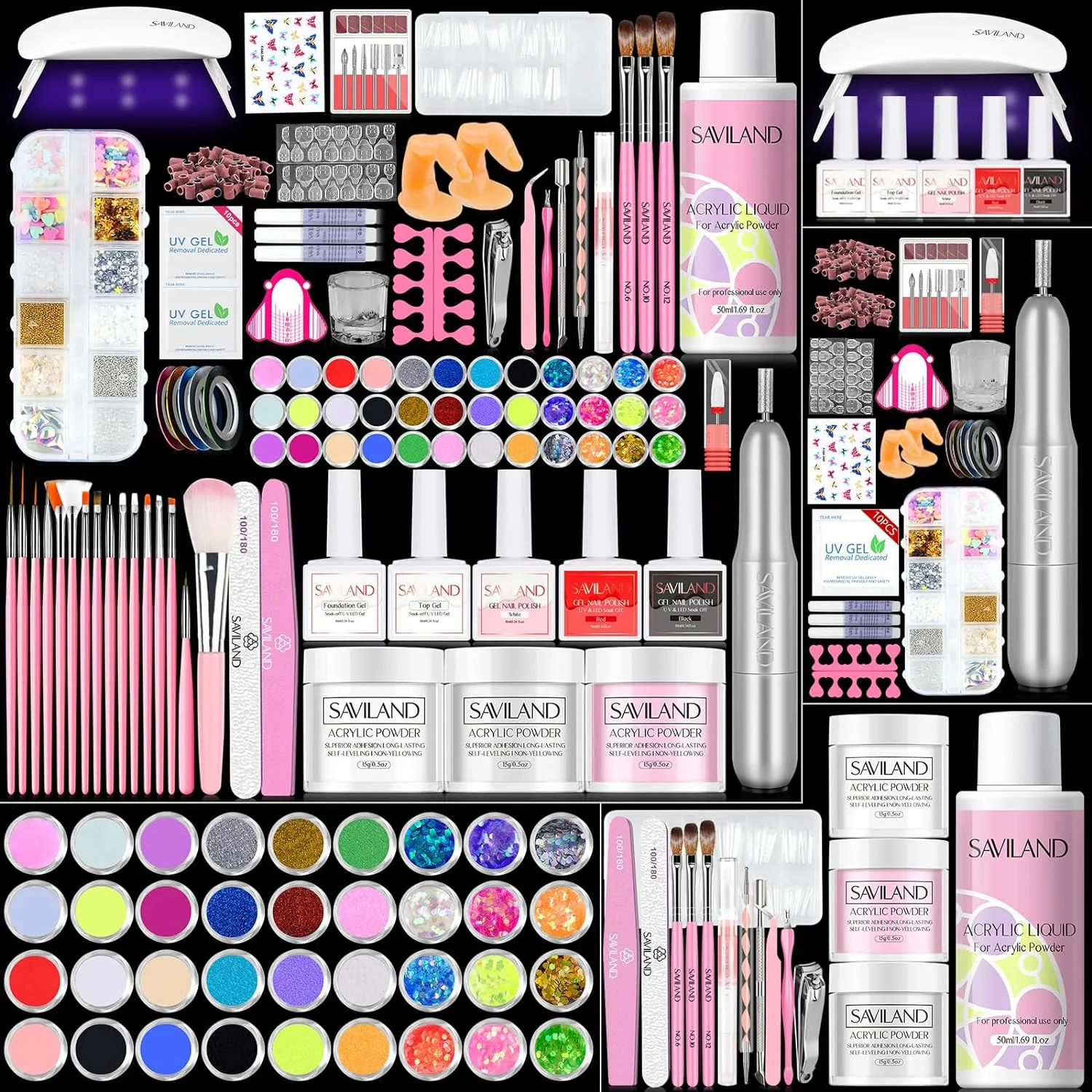 Professional Acrylic Nail Kit with Drill