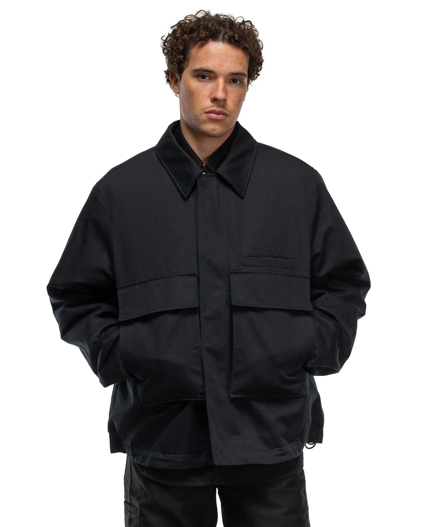 Quilted 3D Pocket Jacket Black