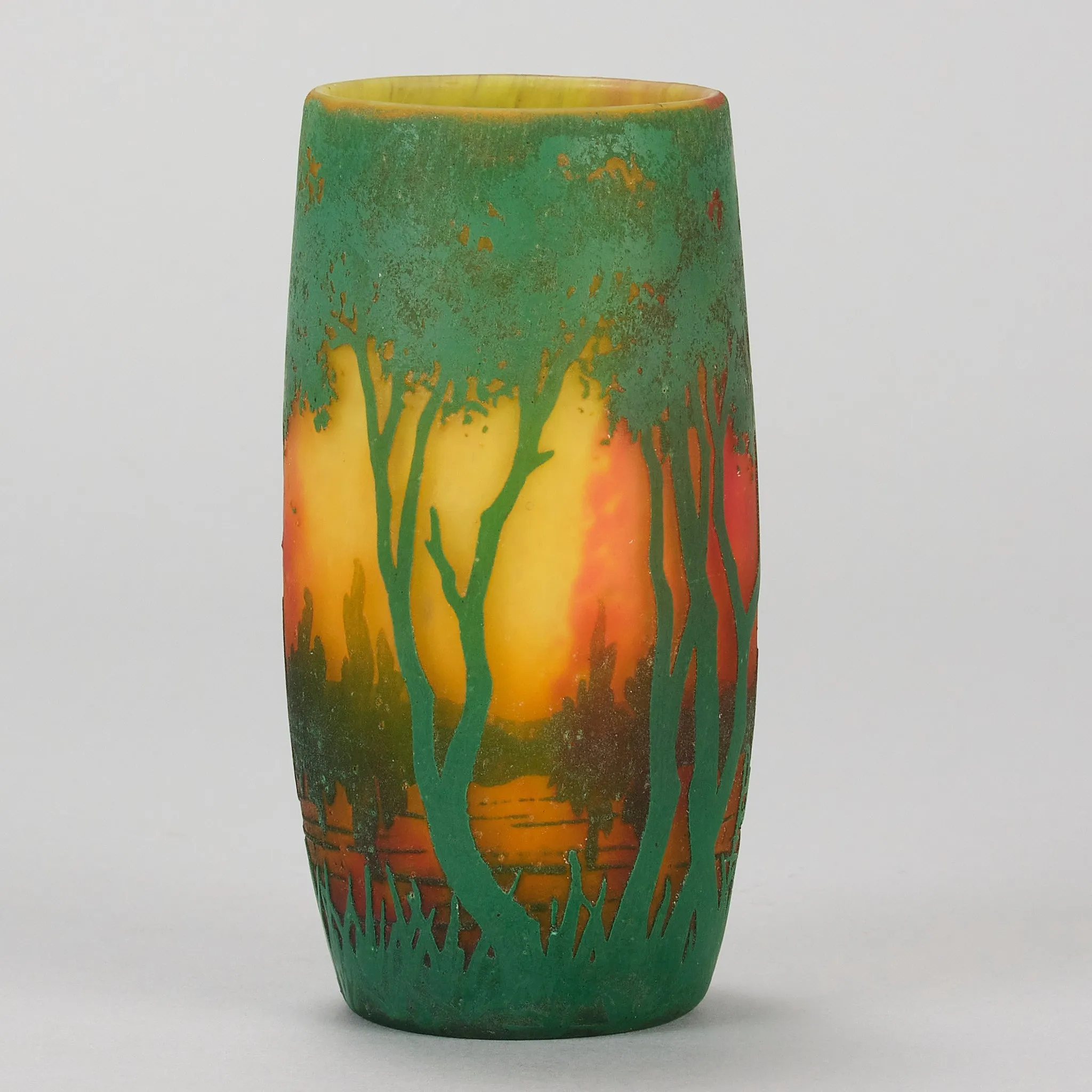 "Red Sunset Vase" by Daum Frères