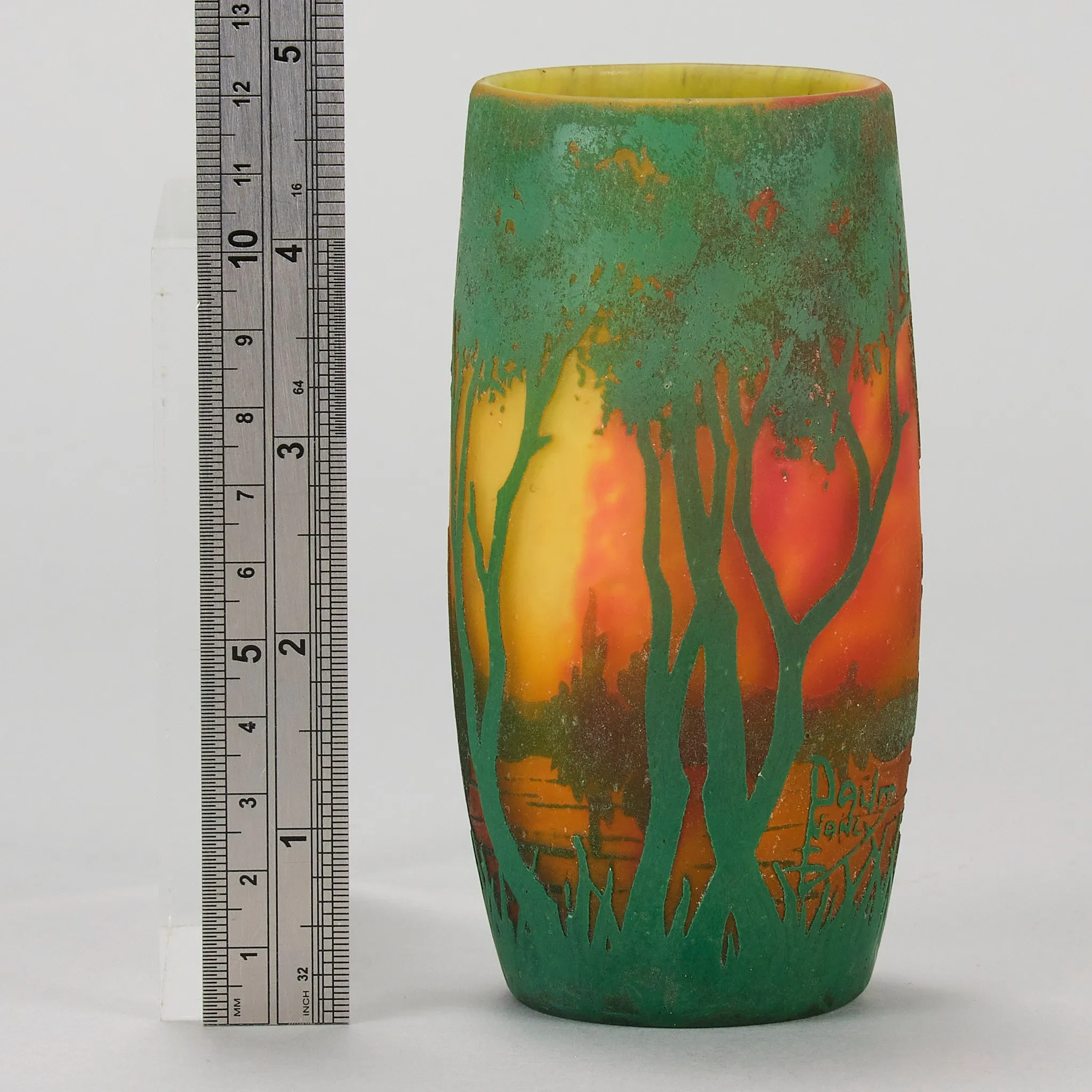 "Red Sunset Vase" by Daum Frères