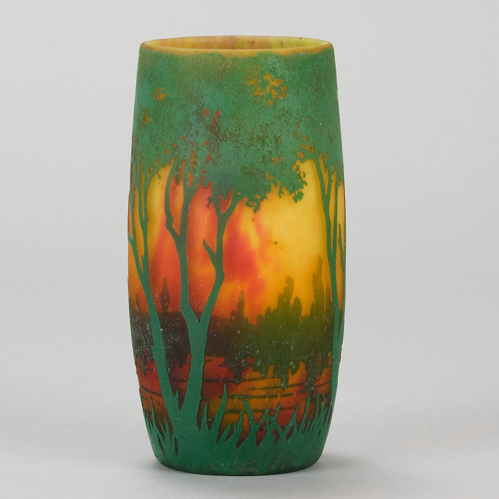 "Red Sunset Vase" by Daum Frères