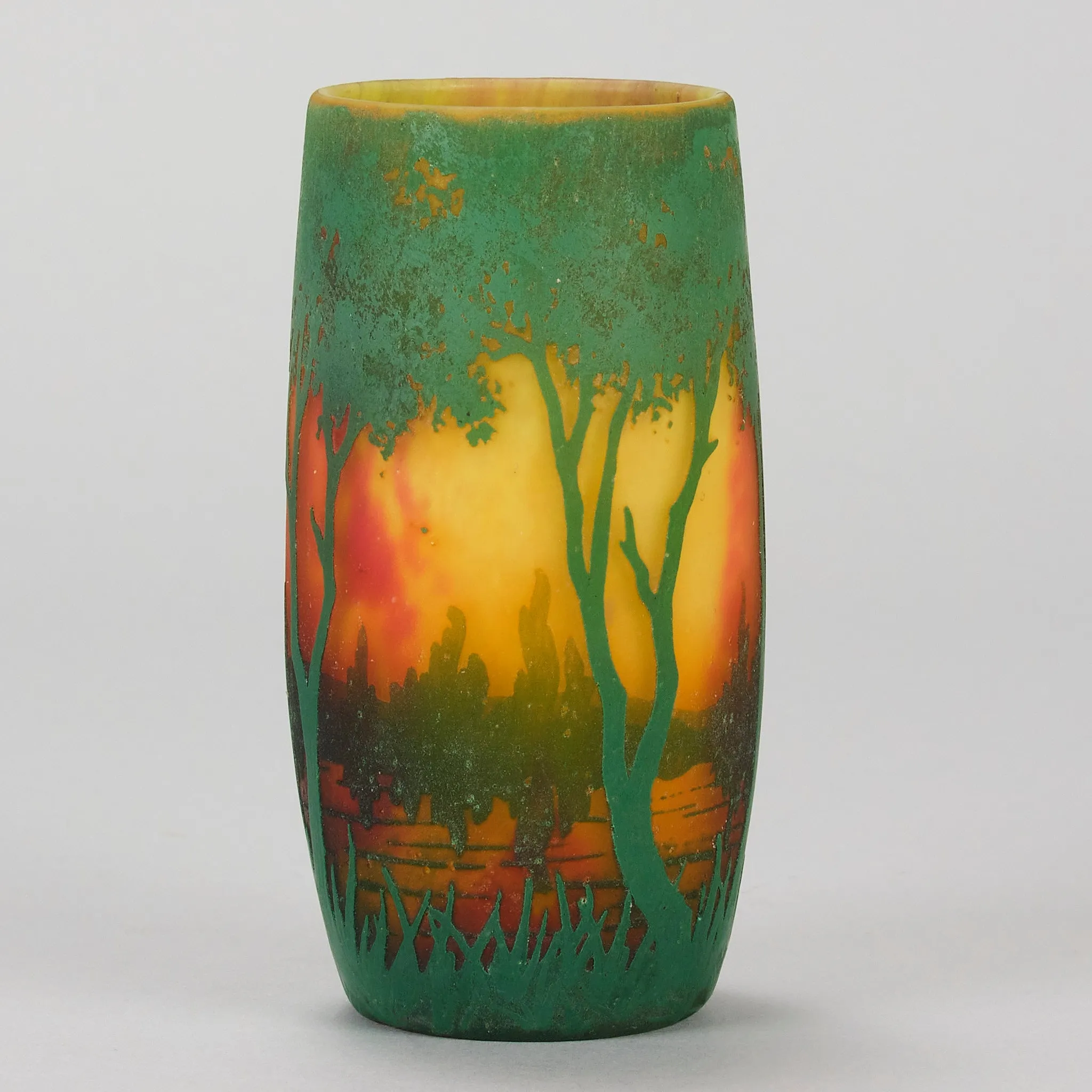 "Red Sunset Vase" by Daum Frères